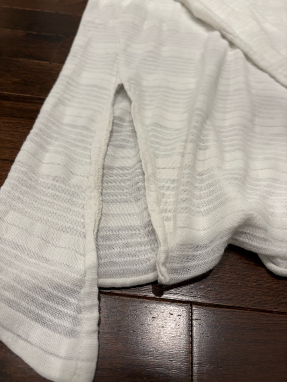 Free People FP Beach White Knit Cover-Up One Size Sheer Oversized Beach Top - Picture 6 of 11